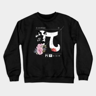 Einstein and flower Pi day symbols Crewneck Sweatshirt